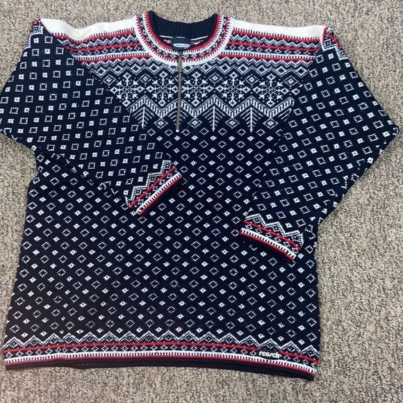 Vintage Reusch  💯 Wool Men Sweater Size M - Picture 1 of 9